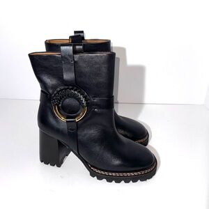 See By Chloe Hana Harness Heeled Ankle Boots